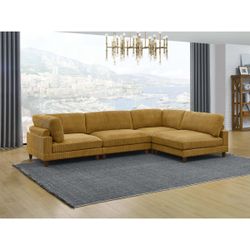 Yellow sectional couch