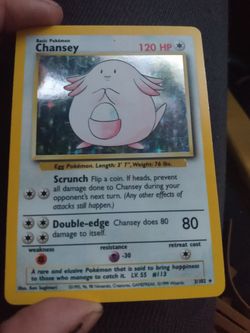Rare Holo NM Chansey Pokemon Card