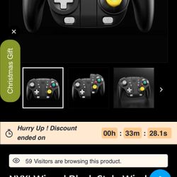 Nintendo Switch Nyxi Wizard Blackstyle Wireless Joypad Controller 