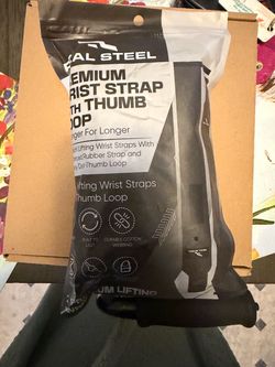Real Steel Premium Lifting Wrist Straps with Thumb Loop