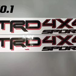 2 TRD OFF ROAD TOYOTA RACING DEVELOPMENT TACOMA TUNDRA TRUCK 4X4 DECAL STICKER