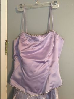 Purple & Silver Prom Dress