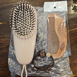 Bran New Set Hair Brush And Comb Comes In A Box.