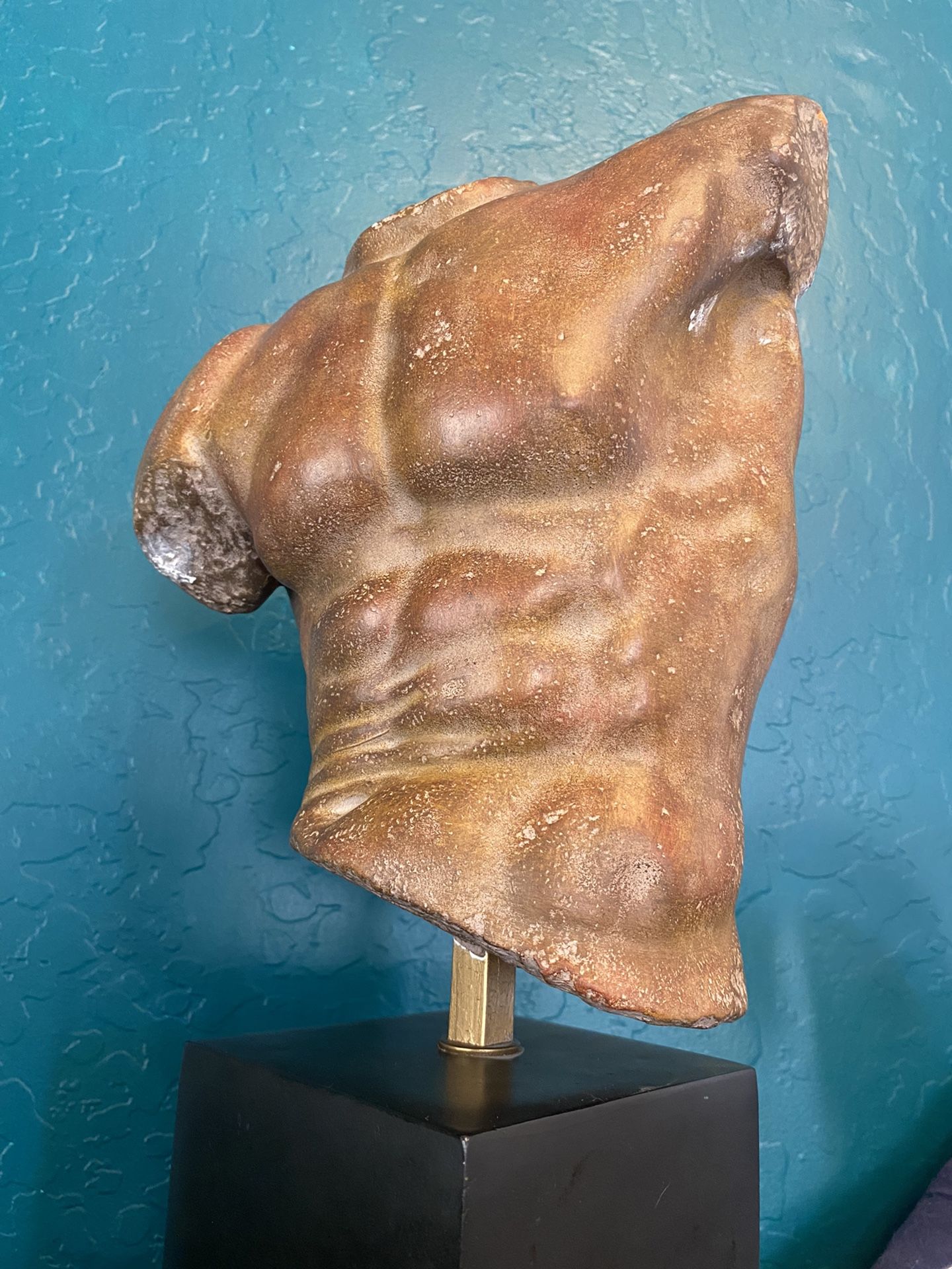 Male Torso Sculpture Statue Signed By Famed Sculptor S. Eylanbekov