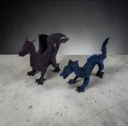 (Lot Of 2) Assorted Mythical Dragons Fantasy and Dragon Themed Collectible Toys. The product is a lot of two assorted mythical dragons, perfect for fa