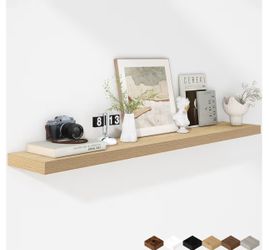New!✨ 55x9.3x1.8 oak wood grain floating shelf