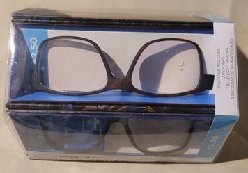 OPTIQUE Trifecta Reading Glasses Set, 2 Readers, 1 Blue Light Reader & Cases