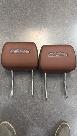 Chevy High Country Brown Leather Headrests – OEM