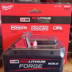Milwaukee M18 8.0ah Red Lithium Forge Battery 
