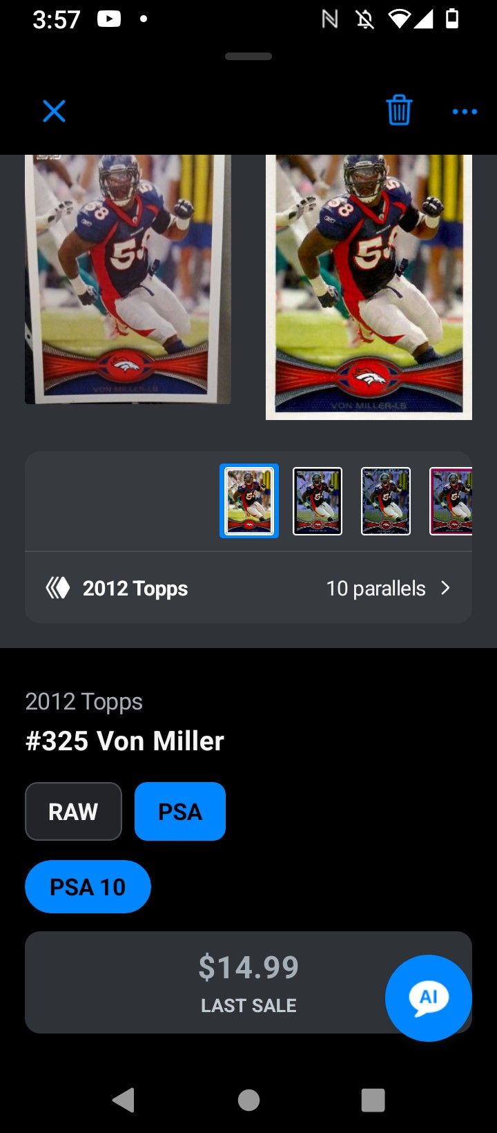 Von Miller 2012 Topps