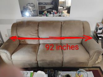Beige color Sofa, and Recliner