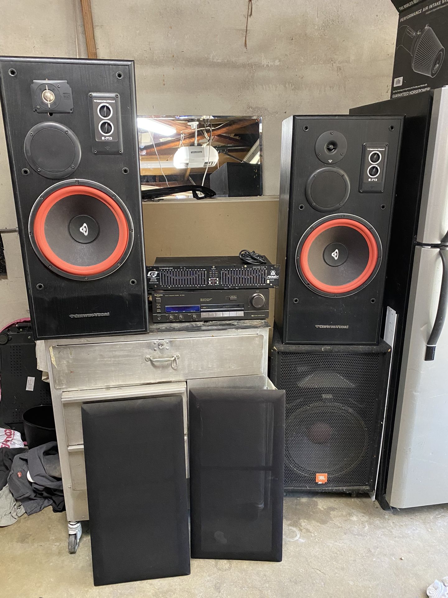 Cerwin Vaga  And  Jbl Speakers Receiver And Equalizer