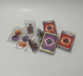 Pokemon energy cards die dice and coins
