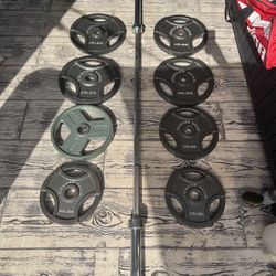 Weight Set With Barbell 