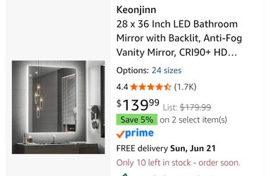 Keonjinn LED Bathroom Mirror