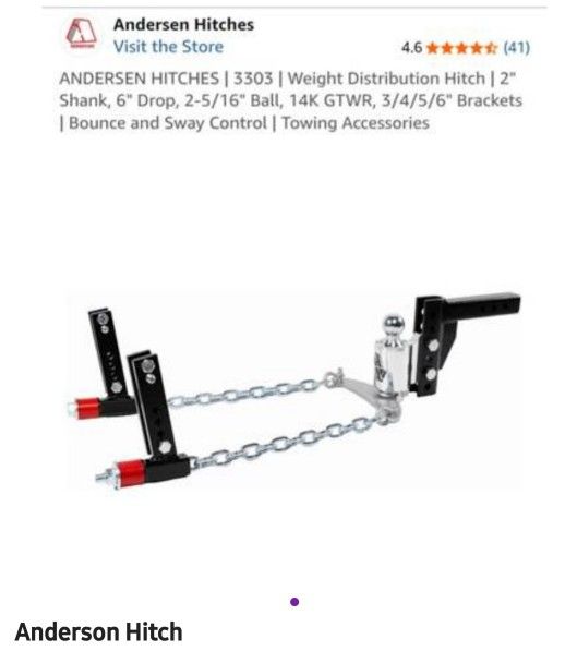 Anderson Weight Distribution Hitch