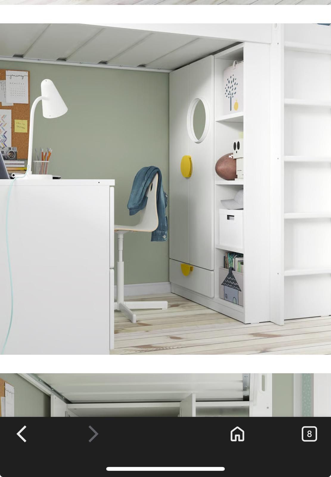 IKEA Loft Bed with Desk & Drawers – Twin Size (2 Available!)