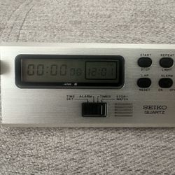 Vintage Very Rare Japan Seiko 2-Zone Digital Quartz Travel Alarm