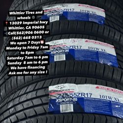 SET OF NEW TIRES, 225/55R17 ATLANDER , INCLUDING MOUNTING AND BALANCING. ASK ME FOR ANY SIZE OR BRAND