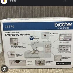 Brothers PE 570 Computerized Embroidery Machine Brand New Unopened
