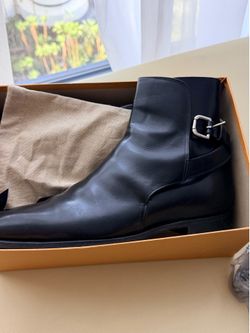 Edward Green Black Calfskin Leather Jodhpur Boots – UK size 10