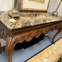 Chippendale Marble Console Table