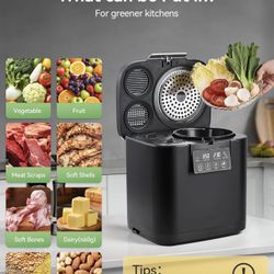 Electric Compost Bin Kitchen 4L Capacity Composter Bins Outdoor Indoor with Tri-Blade, Smart Waste Dispenser Countertop