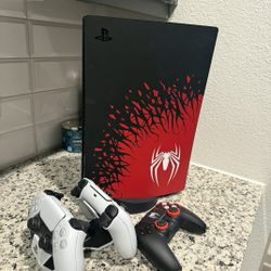 Ps5 Limited Edition Spiderman System Plus 2 Controllers 