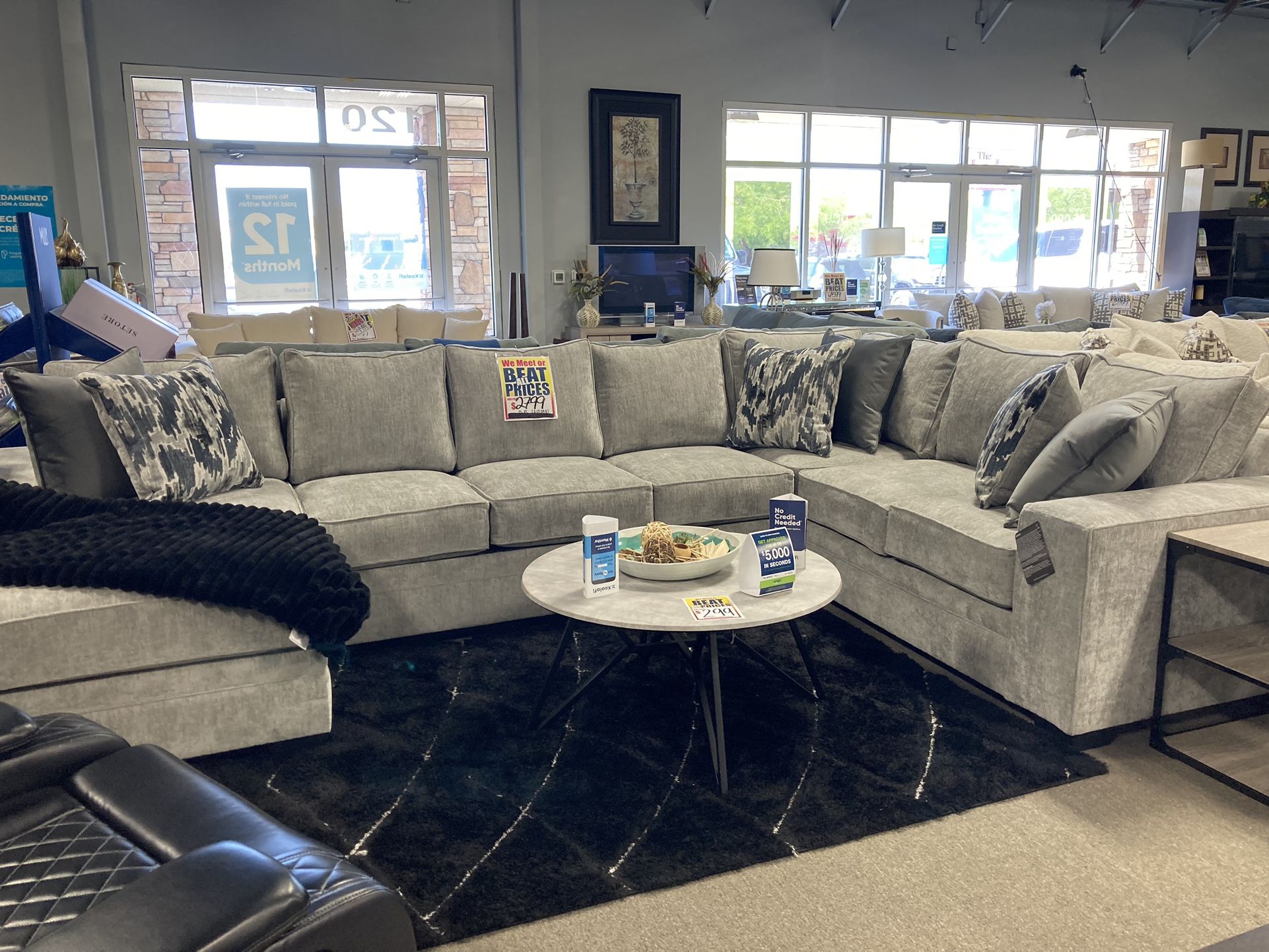 cozy grey sectional 📦☑️ $2,699