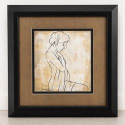 Framed Wall Art – Neutral Modern Line Drawing