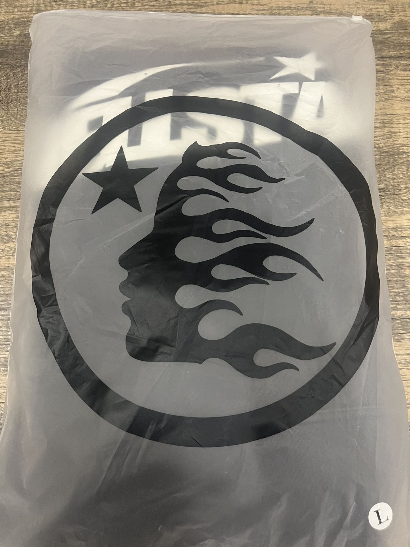 black hell star hoodie (large)