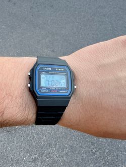 Casio F-91W Moded Watch Pokémon Lapras Background