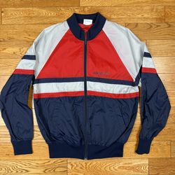 Rare Vintage ADIDAS Color Block Striped Windbreaker Jacket 90s size Medium