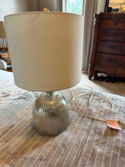 Silver table lamp