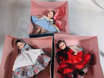 3 small Madame Alexander Dolls