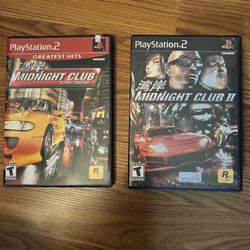 PS2:  Midnight Club Street Racing  & Midnight Club Two