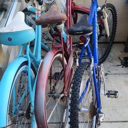 Three Bikes: Schwinn, Murray Westport, Nishiki Manatoba