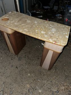 Nail Spa Salon Manicure Desk Professional Business Marble 