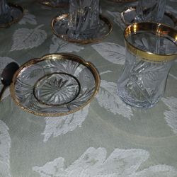 Tea Set-Cut Crystal Russian Tea Set