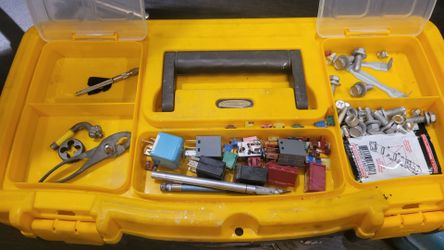 Voyager Yellow Toolbox with Misc Tools and Hardware