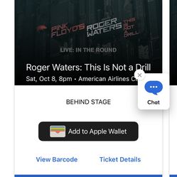 ROGER WATERS (Pink Floyd) tickets October 8th Dallas  Thumbnail