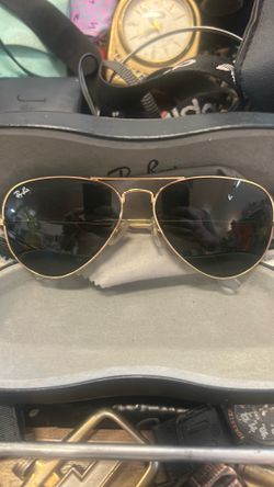 Ray ban aviators gold trim