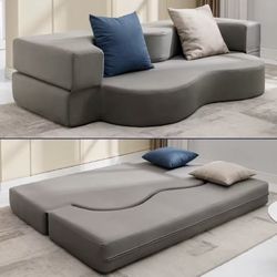 Full  Folding Sofa Bed, Fold Out Futon Sofá Bed, Foldable Floor Couch Bed with Memory Foam, Convertible Full Sleeper Couch Bed,