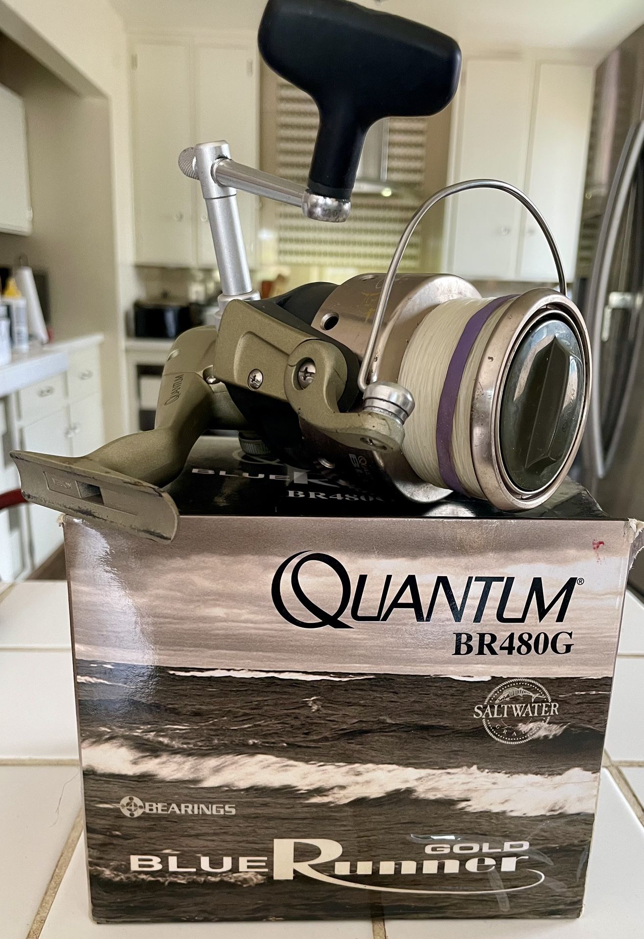 QUANYUM Blue Runner Gold BR480G Saltwater Fishing Reel