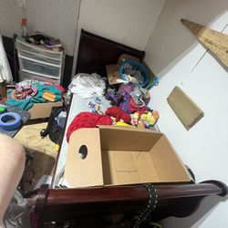 bed frame, comes with a flat board that holds the bed