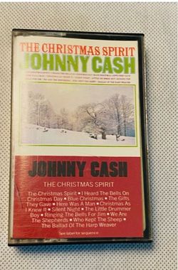 Johnny Cash The Christmas Spirit Cassette - Columbia Rare