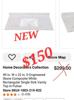  Single Sink Vanity Top 