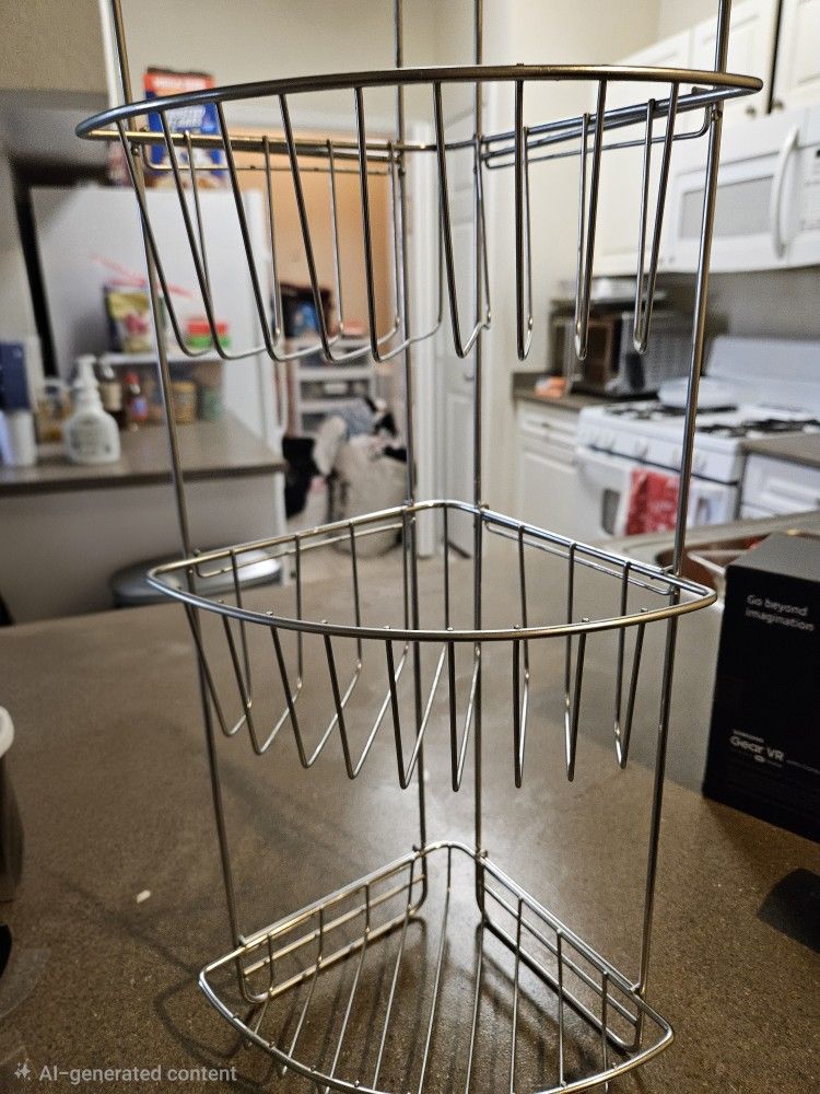 3-Tier Metal Corner Shower Shelf