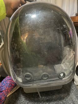 Clear bubble animal carrying backpack