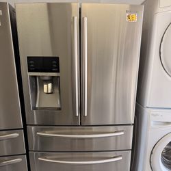 SAMSUNG 36” FRENCH DOOR REFRIGERATOR (NO ICE ON ICEMAKER)